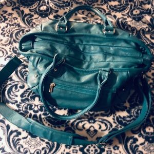 Used Epiphanie teal camera bag/purse